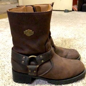 Like new Harley Davison brown leather boots!
